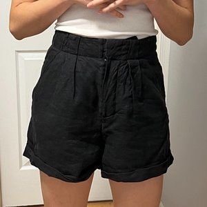 Modern Citizen Black Linen Shorts XS